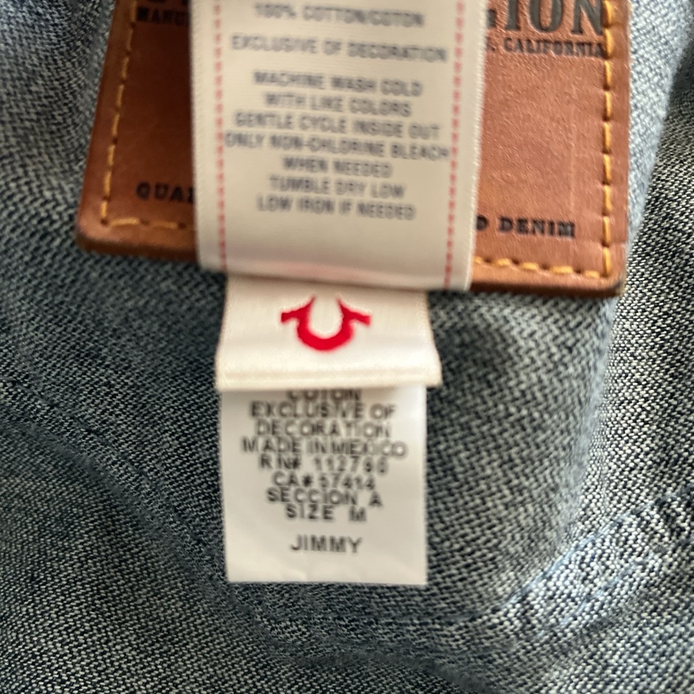 True Religion Distressed Denim Jacket - Picture 8 of 8